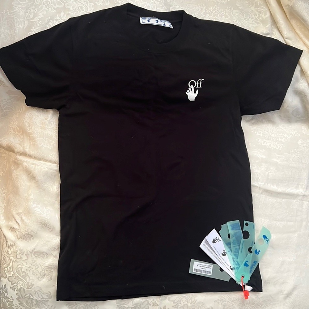 Off-White Spray Marker S/S slim Tee Black White